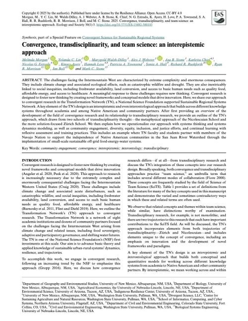 Convergence, transdisciplinarity, and team science: an interepistemic approach