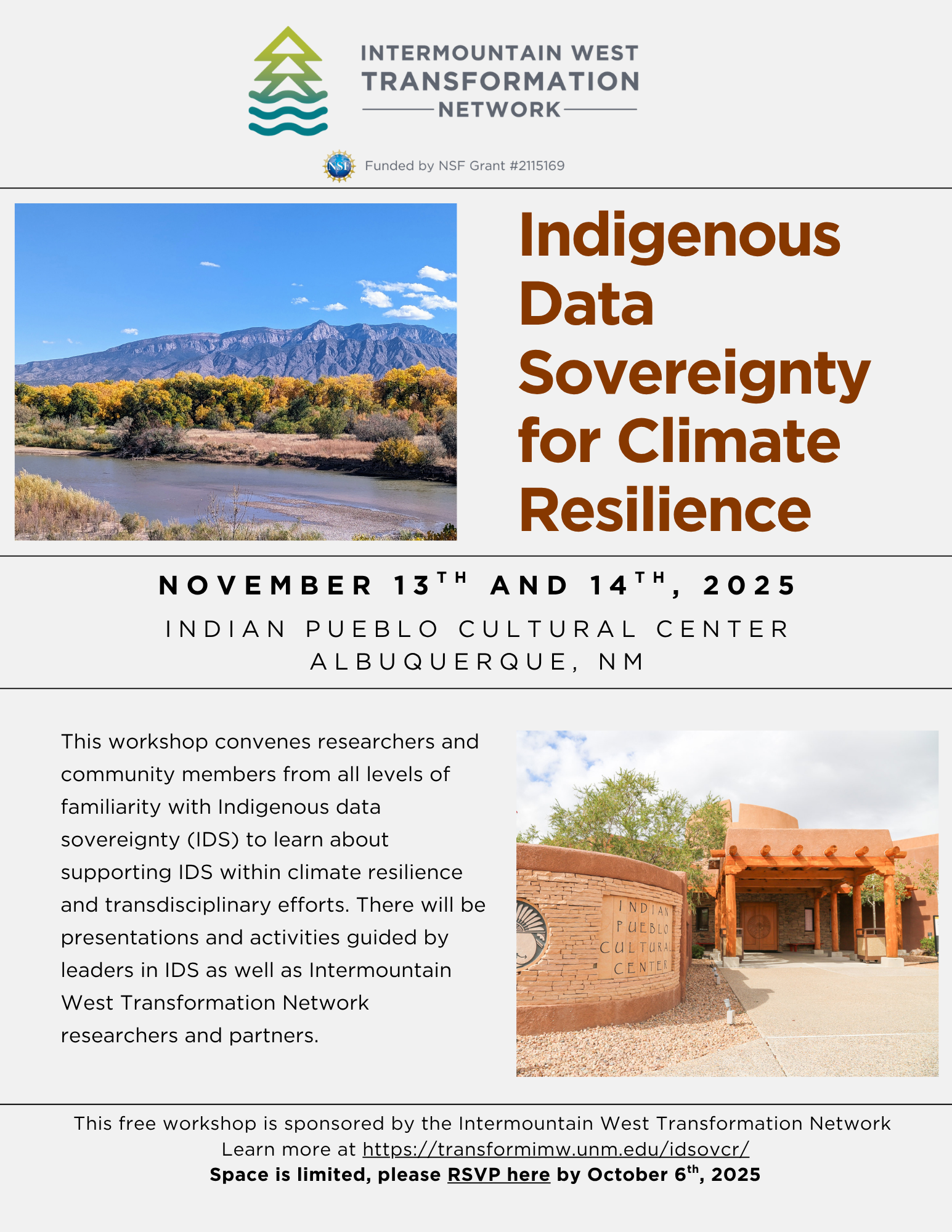 Indigenous Data Sovereignty for Climate Resilience workshop overview.