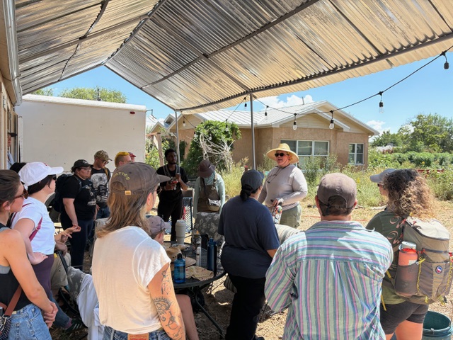 Farming history speaker presenting to audience