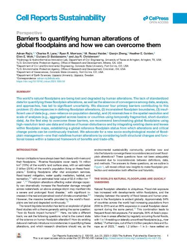 Barriers to quantifying human alterations of global floodplains and how we can overcome them